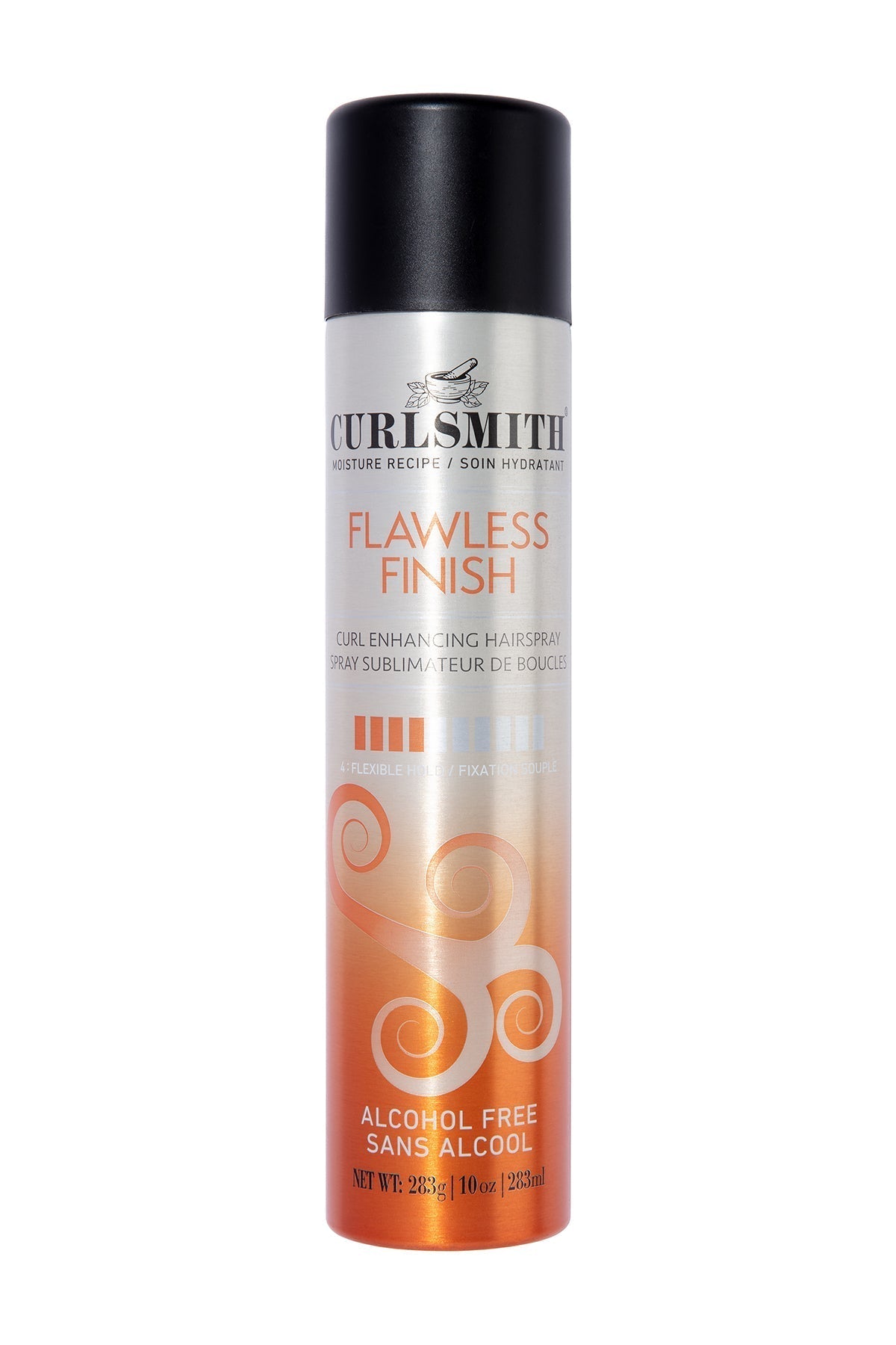 Curlsmith Flawless Finish hair product can on a white background