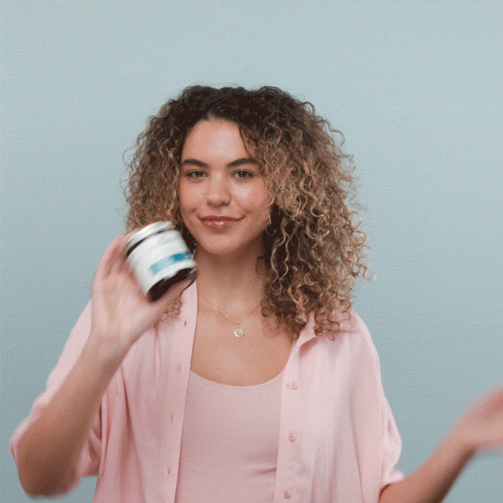 Woman with curly hair
