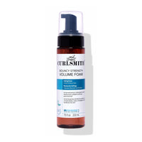 Curlsmith Bouncy Strength Volume Foam bottle on a white background
