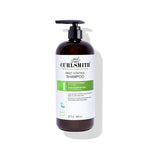 Curlsmith frizz control shampoo bottle on a white background