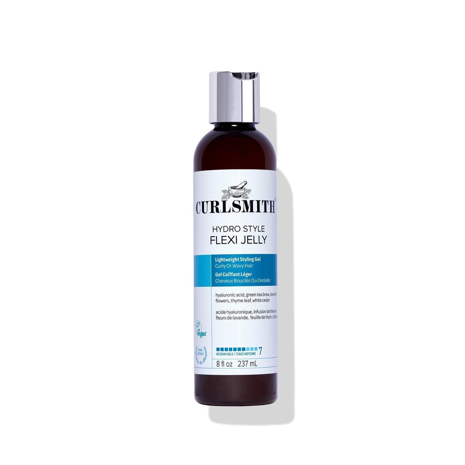 Bottle of Curlsmith Hydro Style Flexi Jelly on a white background, Click to enlarge