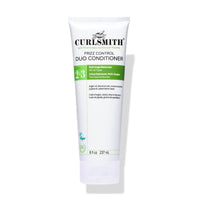 Curlsmith frizz control duo conditioner tube on a white background